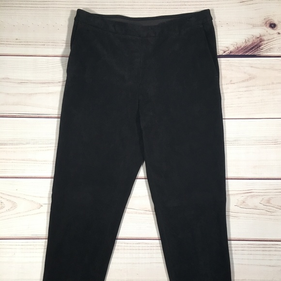 KARL LAGERFELD Black Fabric Suede Pants Size 4 - Picture 3 of 8